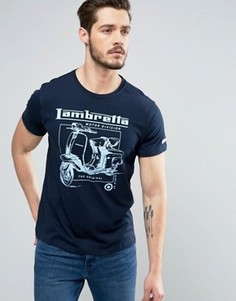 Футболка с принтом Lambretta - Темно-синий