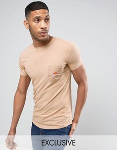 Длинная обтягивающая футболка с карманом Ellesse - Stone