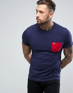 Футболка с контрастным карманом Lyle &amp; Scott - Темно-синий