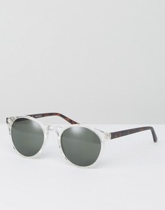 Круглые солнцезащитные очки в прозрачной оправе AJ Morgan - Прозрачный