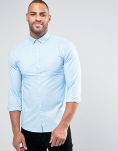 Повседневная оксфордская рубашка скинни ASOS - Синий