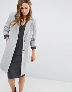 Пальто в строгом стиле New Look - Серый