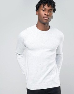 Джемпер-премиум узкого кроя в крапинку Jack &amp; Jones - Белый
