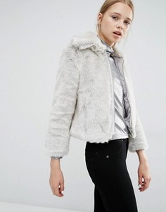 Зауженная куртка из искусственного меха Cheap Monday - Серый