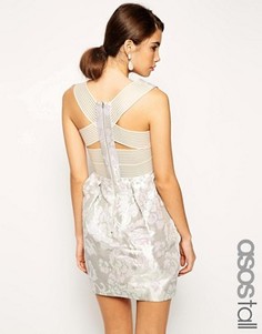 Черное жаккардовое платье-тюльпан ASOS TALL - Мульти