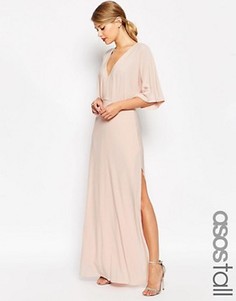 Платье макси с декольте и рукавами-кимоно ASOS TALL - Темно-синий