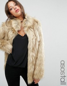 Куртка в винтажном стиле из искусственного меха ASOS TALL - Бежевый
