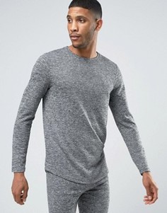 Удлиненный лонгслив в крапинку ASOS - Серый