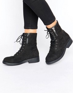 Ботинки на шнуровке Boohoo - Черный