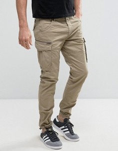Брюки-карго слим Jack &amp; Jones Intelligence - Stone