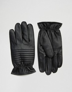 Черные кожаные перчатки в байкерском стиле Barneys - Черный Barneys Originals