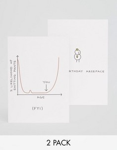 2 открытки с рисунками Ohh Dear - Мульти Gifts