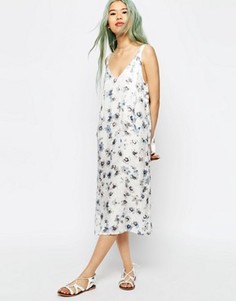 Платье-комбинация миди с цветочным принтом ASOS - Мульти