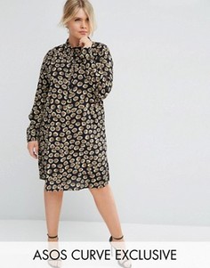 Платье-рубашка со звериным принтом ASOS CURVE - Мульти