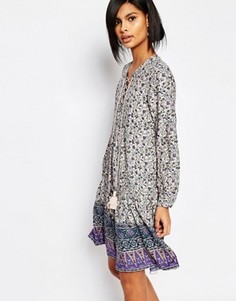 Платье в стиле фолк с завязкой спереди Vero Moda - Мульти