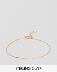 Серебряный браслет-цепочка с покрытием розовым золотом ASOS - Медный