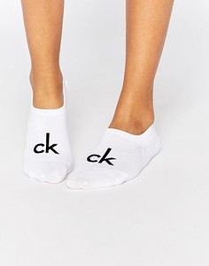 Низкие носки с логотипом в стиле ретро Calvin Klein - Белый