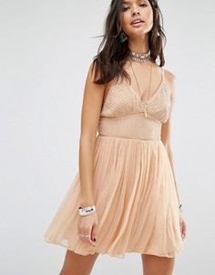 Платье мини Free People Like A Diamond - Розовый