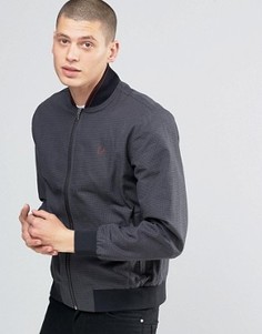 Куртка Харрингтон в ломаную клетку Fred Perry - Серый