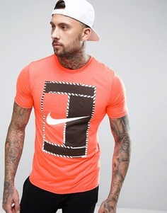 Оранжевая футболка с большим логотипом Nike 868770-877 - Оранжевый