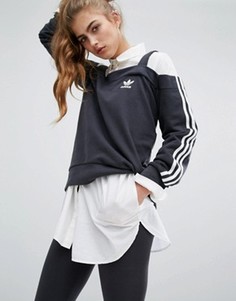 Топ с открытыми плечами adidas - Черный