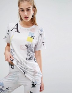 Футболка с принтом adidas - Мульти