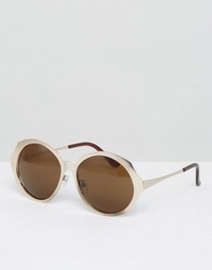 Солнцезащитные оversize-очки в стиле ретро AJ Morgan - Золотой