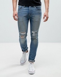 Выбеленные джинсы скинни с рваными коленями Levis 501 - Синий Levis®