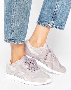 Серо-сиреневые кроссовки из нейлона Reebok Classic X Face - Фиолетовый