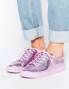 Кроссовки цвета металлик со шнуровкой ASOS DARLEY - Фиолетовый