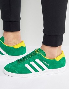 Зеленые кроссовки adidas Originals Hamburg BB5299 - Зеленый