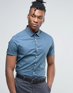 Синяя облегающая рубашка ASOS - Синий