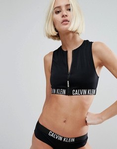 Майка на молнии с логотипом Calvin Klein - Черный