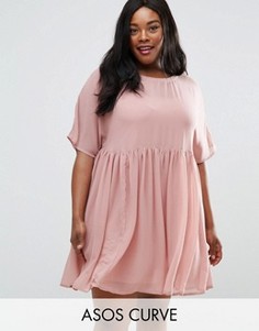 Свободное платье ASOS CURVE - Розовый