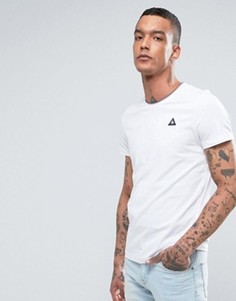 Белая футболка с трехцветной отделкой Le Coq Sportif 1520509 - Белый