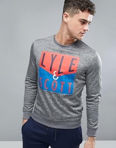 Белый свитшот с логотипом Lyle &amp; Scott Fitness Edwards - Серый