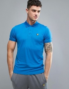 Синяя футболка-поло с сетчатыми вставками Lyle &amp; Scott Fitness Pascoe - Синий