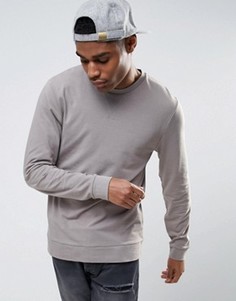 Серый легкий свитшот облегающего кроя ASOS - Бежевый