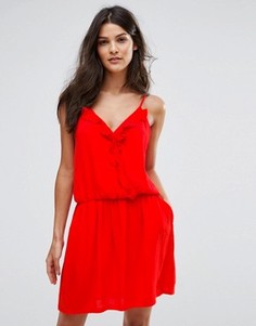 Платье-комбинация с оборками See U Soon - Красный