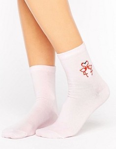 Носки с фламинго ASOS - Розовый