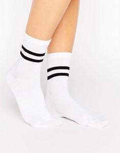 Носки с 2 полосками ASOS - Белый