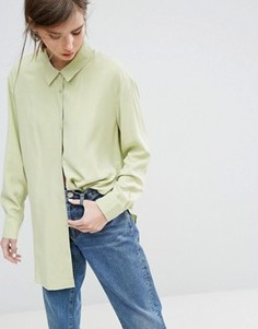 Мягкая рубашка из купро Weekday - Зеленый
