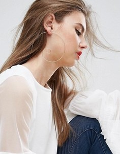 Крупные серьги-кольца ASOS - Золотой
