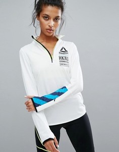 Спортивный лонгслив с молниями Reebok - Белый