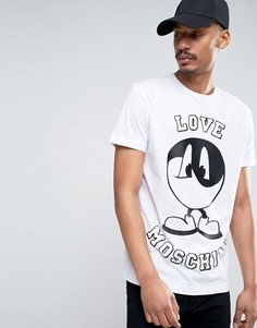 Футболка с принтом Love Moschino - Белый