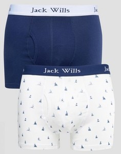 2 пары боксеров-брифов (синие/с принтом) Jack Wills Chetwood - Синий