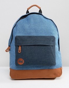 Джинсовый классический рюкзак со светло-коричневой отделкой Mi-Pac - Синий