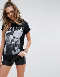 Футболка с принтом Guns N Roses Tour Adolescent Clothing - Черный