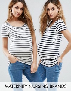 2 футболки в полоску Mama.licious Nursing - Мульти