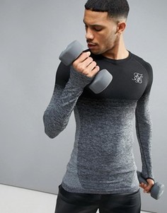 Черный лонгслив SikSilk Compression - Черный